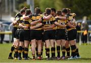 11 April 2015; The Young Munster team gather together in a huddle before the game. Ulster Bank League, Division 1A, Young Munster v Lansdowne. Tom Clifford Park, Limerick. Picture credit: Diarmuid Greene / SPORTSFILE