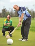 28 April 2008; Former players Barney Rock, right, Dublin, and Dave Beggy, Meath, at the launch of the FBD GAA Golf Challenge. Carton House, Maynooth, Co. Kildare. Picture credit: David Maher / SPORTSFILE