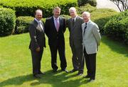 6 May 2008; At the launch of the Irish Summer Flat racing programme, hosted by Horse Racing Ireland and the Curragh and Leopardstown racecourses, were, from left, trainer Michael Halford, Paul Hensey, Manager of the Curragh racecourse, Tom Burke, General Manager of Leopardstown racecourse, and trainer John Oxx. Four Seasons Hotel, Dublin. Picture credit: Stephen McCarthy / SPORTSFILE