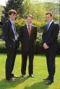 6 May 2008; At the launch of the Irish Summer Flat racing programme, hosted by Horse Racing Ireland and the Curragh and Leopardstown racecourses, were, Tipperary trainers, from left, Fozzy Stack, Aidan O'Brien and David Wachman. Four Seasons Hotel, Dublin. Picture credit: Stephen McCarthy / SPORTSFILE