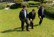 6 May 2008; At the launch of the Irish Summer Flat racing programme, hosted by Horse Racing Ireland and the Curragh and Leopardstown racecourses, were, Tipperary trainers, from left, Fozzy Stack, Aidan O'Brien and David Wachman. Four Seasons Hotel, Dublin. Picture credit: Stephen McCarthy / SPORTSFILE