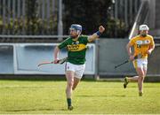11 April 2015; John Egan celebrates scoring what proved to be the winning point for Kerry. Allianz Hurling League Division 1B Promotion / Relegation Play-off, Antrim v Kerry, Parnell Park, Dublin. Picture credit: Ray McManus / SPORTSFILE