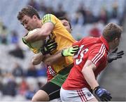 12 April 2015; Eamonn MaGee, Donegal, in action against Brian Hurley, Cork. Allianz Football League Division 1, Semi-Final, Cork v Donegal, Croke Park, Dublin. Picture credit: David Maher / SPORTSFILE