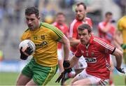12 April 2015; Paddy McBrearty, Donegal, in action against James Loughrey, Cork. Allianz Football League Division 1, Semi-Final, Cork v Donegal, Croke Park, Dublin. Picture credit: David Maher / SPORTSFILE
