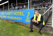 4 May 2008; P.J. O'Halloran, from Kilmurray, Co. Clare, watches the game. Suzuki Ladies National Football League, Division 1 Final, Cork v Kerry, Cusack Park, Ennis, Co. Clare. Picture credit: Ray McManus / SPORTSFILE