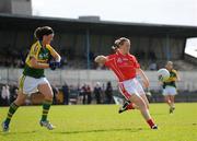 4 May 2008; Mary O'Connor, Cork, in action against Joanne Brosnan, Kerry. Suzuki Ladies National Football League, Division 1 Final, Cork v Kerry, Cusack Park, Ennis, Co. Clare. Picture credit: Ray McManus / SPORTSFILE