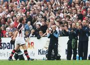 9 May 2008; Ulster's David Humphrey, receives rapturous applause as he comes off the Ravenhill Park pitch for his final game. Magners League, Ulster v Cardiff Blues, Ravenhill Park, Belfast, Co. Antrim. Picture credit: Oliver McVeigh / SPORTSFILE