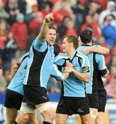 10 May 2008; Glasgow Warriors' Andy Mewman celebrate after the final whistle. Magners League, Munster v Glasgow Warriors, Musgrave Park, Cork. Picture credit: Matt Browne / SPORTSFILE