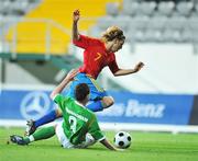 10 May 2008; Keko, Spain, goes past Gregory Cunningham, Republic of Ireland, on his way to scoring his side's third goal. UEFA European Under-17 Championship Group B, Republic of Ireland v Spain, Mardan Sport Complex, Antalya, Turkey. Picture credit: Pat Murphy / SPORTSFILE