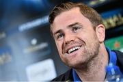 16 April 2015; Leinster's Jamie Heaslip during a press conference at Leinster Rugby Offices, UCD, Belfield, Dublin. Picture credit: Ramsey Cardy / SPORTSFILE