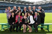 16 April 2015; Croke Park’s ‘Environmental & Sustainability Management Group’ or ‘ESMG Team’ are the proud winners of the 2015 Green Award for “Sustainability Team of the Year”. The Green Awards recognise the very best leaders and organisations within Ireland's green industry and Croke Park’s ‘ESMG Team’ are the driving force behind the stadium reaching all of its sustainability objectives. Croke Park recently reached a major sustainability milestone with 0% of stadium waste now going to landfill. This green goal started in 2008 and has taken the stadium six years and lots of hard work to hit the 0% target. Celebrating the win with their environmentally friendly and sustainably made ‘keep cups’ are: Back row, from left, Marius Iordache, Alan O’Reilly, Martin Hayes, Alan Gallagher, Ed Brennan, Mick Smyth and Dave Donoghue. Front Row, from left,  Elaine Casey, Katharine Mulhaire, Martha Smithers,  Julianne Savage and Elena Costi. Croke Park, Dublin. Picture credit: Ray McManus / SPORTSFILE