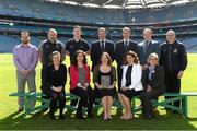 16 April 2015; Croke Park’s ‘Environmental & Sustainability Management Group’ or ‘ESMG Team’ are the proud winners of the 2015 Green Award for “Sustainability Team of the Year”. The Green Awards recognise the very best leaders and organisations within Ireland's green industry and Croke Park’s ‘ESMG Team’ are the driving force behind the stadium reaching all of its sustainability objectives. Croke Park recently reached a major sustainability milestone with 0% of stadium waste now going to landfill. This green goal started in 2008 and has taken the stadium six years and lots of hard work to hit the 0% target. Celebrating the win are: Back row, left to right, Marius Iordache, Alan O’Reilly, Martin Hayes’ Alan Gallagher, Ed Brennan, Mick Smyth and  Dave Donoghue. Front Row, left to right, Elaine Casey, Katharine Mulhaire, Martha Smithers, Julianne Savage and Elena Costi. Croke Park, Dublin. Picture credit: Ray McManus / SPORTSFILE