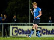 16 April 2015; UCD's Conall Doherty celebrates at the final whistle. Annual Rugby Colours, UCD v Trinity. UCD Bowl, Belfield, Dublin. Picture credit: Pat Murphy / SPORTSFILE