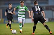 17 April 2015; Simon Madden, Shamrock Rovers, in action against Dane Massey, Dundalk. SSE Airtricity League Premier Division, Shamrock Rovers v Dundalk. Tallaght Stadium, Tallaght, Co. Dublin. Picture credit: Matt Browne / SPORTSFILE