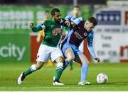 17 April 2015; Joe Gorman, Drogheda United, in action against Kieran Djilali, Cork City. SSE Airtricity League Premier Division, Drogheda United v Cork City. United Park, Drogheda, Co. Louth. Photo by Sportsfile