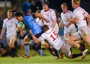 16 April 2015; James Murray, UCD, is tackled by Conor Kearns, Trinity. Annual Rugby Colours, UCD v Trinity. UCD Bowl, Belfield, Dublin. Picture credit: Pat Murphy / SPORTSFILE