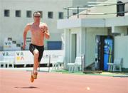 7 May 2008; 400m runner Paul McKee in action during a training session. Ireland athletics squad training camp, Monte Gordo, Faro, Portugal. Picture credit; Brendan Moran / SPORTSFILE