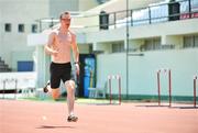 7 May 2008; 200m runner Paul Hession in action during a training session. Ireland athletics squad training camp, Monte Gordo, Faro, Portugal. Picture credit; Brendan Moran / SPORTSFILE
