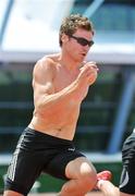 7 May 2008; 400m runner David Gillick in action during a training session. Ireland athletics squad training camp, Monte Gordo, Faro, Portugal. Picture credit; Brendan Moran / SPORTSFILE