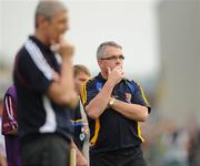 11 May 2008; Longford manager Luke Dempsey, right, and the Westmeath manager Thomas O Flaharta. GAA Football Leinster Senior Championship, Longford v Westmeath, Pearse Park, Longford. Picture credit: Ray McManus / SPORTSFILE