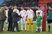 29 March 2015; Ireland mascot Donnchadh Connolly at the Republic of Ireland v Poland, Group D, UEFA EURO 2016 Championship Qualifier. Aviva Stadium, Lansdowne Road, Dublin. Picture credit: David Maher / SPORTSFILE