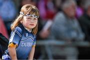 19 April 2015; Seven year old Dublin supporter Aine Heffernan from Lucan watches her team in action against Cork. Allianz Hurling League, Division 1 Semi-Final, Cork v Dublin. Nowlan Park, Kilkenny. Picture credit: Matt Browne / SPORTSFILE