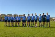 19 April 2015; The Dublin team observe a minute's silence in memory of the late Dave Billings. Senior Football Challenge, Dublin v Galway, Skerries Harps GAA Clubhouse, Skerries  Co. Dublin. Picture credit: Ray Lohan / SPORTSFILE