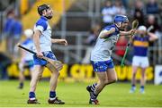 19 April 2015; Waterford's Jamie Barron, left, and Colin Dunford celebrate their side's victory. Allianz Hurling League, Division 1 Semi-Final, Tipperary v Waterford. Nowlan Park, Kilkenny. Picture credit: Ramsey Cardy / SPORTSFILE
