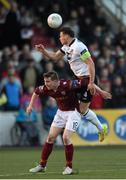 20 April 2015; Andy Boyle, Dundalk, in action against Padraic Cunningham, Galway United. SSE Airtricity League Premier Division, Dundalk v Galway United. Oriel Park, Dundalk, Co. Louth. Photo by Sportsfile