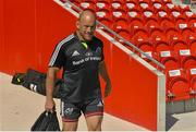 21 April 2015; Munster's BJ Botha makes his way out for squad training. Irish Independent Park, Cork. Picture credit: Diarmuid Greene / SPORTSFILE