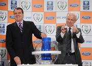 12 May 2008; Republic of Ireland manager Giovanni Trapattoni with his assistant Marco Tardelli, left, at the FAI Ford Cup 3rd Round Draw. Ballsbridge Court, Dublin. Picture credit: Stephen McCarthy / SPORTSFILE