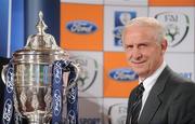 12 May 2008; Republic of Ireland manager Giovanni Trapattoni beside the FAI Cup at the FAI Ford Cup 3rd Round Draw. Ballsbridge Court, Dublin. Picture credit: Stephen McCarthy / SPORTSFILE
