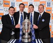 12 May 2008; Everton AFC personell Paul Desmond, Ray Leahy, Stephen Crowley and Denis Kavanagh at the FAI Ford Cup 3rd Round Draw. Ballsbridge Court, Dublin. Picture credit: Ray McManus / SPORTSFILE