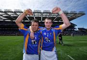 18 May 2008; Wicklow's Mick McLoughlin, left, and Tommy Walsh celebrate after victory over Kildare. GAA Football Leinster Senior Championship 1st Round, Kildare v Wicklow, Croke Park, Dublin. Picture credit: Brendan Moran / SPORTSFILE