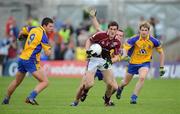 18 May 2008; Niall Coyne, Galway, in action against Sean McDermott and Karol Mannion, 9, and Cathal Cregg, 12, Roscommon. GAA Football Connacht Senior Championship Quarter-Final, Galway v Roscommon, Pearse Stadium, Galway. Picture credit: Matt Browne / SPORTSFILE