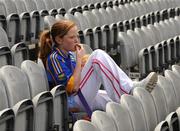 18 May 2008; Eleven-year-old Wicklow supporter Catherine Hutchins enjoys her popcorn before the game. GAA Football Leinster Senior Championship 1st Round, Kildare v Wicklow, Croke Park, Dublin. Picture credit: Ray McManus / SPORTSFILE