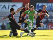 18 May 2008; Joe Gamble, Cork City, in action against Neale Fenn, Stephen O'Donnell and Glenn Cronin, Bohemians. eircom League of Ireland Premier Division, Bohemians v Cork City, Dalymount Park, Dublin. Picture credit: Ray Lohan / SPORTSFILE *** Local Caption ***