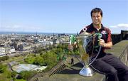 19 May 2008; Edinburgh rugby player Hugo Southwell holds the European Cup after it was announced that Murrayfield Stadium in Edinburgh will host next years final. Edinburgh secures 2009 Heineken Cup Final, press conference, Edinburgh Castle, Edinburgh. Picture credit: David Gibson / SPORTSFILE