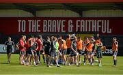 21 April 2015; Munster players take a water break during squad training. Irish Independent Park, Cork. Picture credit: Diarmuid Greene / SPORTSFILE