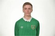 22 April 2015; Eoin Stokes, Republic of Ireland. Republic of Ireland U17 Squad Portraits and Squad Photo ahead of UEFA U17 Finals, Johnstown House Hotel, Enfield, Co. Meath. Picture credit: Pat Murphy / SPORTSFILE