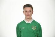 22 April 2015; Darragh Leahy, Republic of Ireland. Republic of Ireland U17 Squad Portraits and Squad Photo ahead of UEFA U17 Finals, Johnstown House Hotel, Enfield, Co. Meath. Picture credit: Pat Murphy / SPORTSFILE