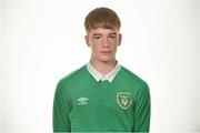 22 April 2015; Conor Ronan, Republic of Ireland. Republic of Ireland U17 Squad Portraits and Squad Photo ahead of UEFA U17 Finals, Johnstown House Hotel, Enfield, Co. Meath. Picture credit: Pat Murphy / SPORTSFILE