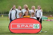 23 April 2015; The Greencastle NS, Inishowen, Co. Donegal, team who took part in the SPAR FAI Primary School 5s Ulster Final. Sherlock Park, Cootehill Harps FC, Cootehill, Co. Cavan. Picture credit: Matt Browne / SPORTSFILE
