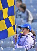 18 May 2008; A young Wicklow supporter watches her side during the game. GAA Football Leinster Senior Championship 1st Round, Kildare v Wicklow, Croke Park, Dublin. Picture credit: Brendan Moran / SPORTSFILE