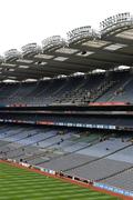 18 May 2008; A general view of Croke Park featuring the Hogan Stand and the GAA Football Senior Championship sponsors' signage. GAA Football Leinster Senior Championship 1st Round, Kildare v Wicklow, Croke Park, Dublin. Picture credit: Ray McManus / SPORTSFILE