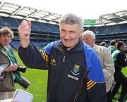 18 May 2008; Wicklow manager Mick O'Dwyer celebrates victory. GAA Football Leinster Senior Championship 1st Round, Kildare v Wicklow, Croke Park, Dublin. Picture credit: Ray McManus / SPORTSFILE