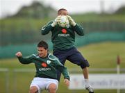 22 May 2008; Dean Kiely, in action against his team-mate Shane Long during Republic of Ireland squad training. Gannon Park, Malahide, Dublin. Picture credit: David Maher / SPORTSFILE