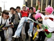 23 May 2008; Munster fans enjoying themselves in Cardiff ahead of the Heineken Cup Final between Munster and Toulouse on Saturday, 24th May. Cardiff, Wales. Picture credit: Richard Lane / SPORTSFILE