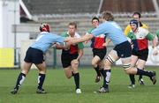 23 May 2008; David Moore, Ireland, in action against Lewis Calder and Richie Gray, Scotland. Representative fixture, Ireland U20 v Scotland U20, Ravenhill Park, Belfast. Picture credit: Oliver McVeigh / SPORTSFILE