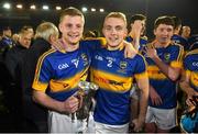 9 April 2015; Jason Lonergan, left, and Kevin Fahey, Tipperary, following their victory. EirGrid Munster U21 Football Championship Final, Tipperary v Cork. Semple Stadium, Thurles, Co. Tipperary. Picture credit: Stephen McCarthy / SPORTSFILE